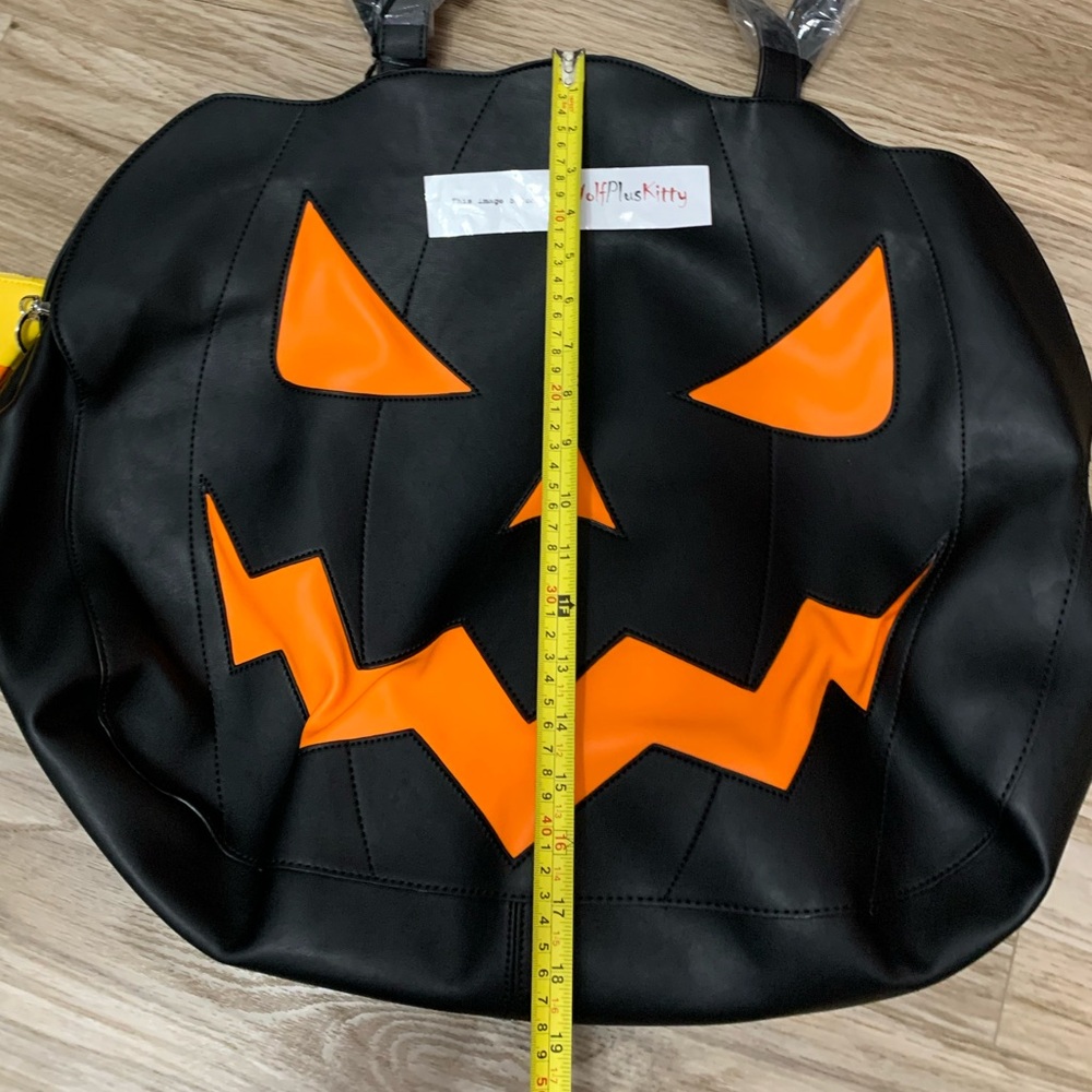 Trickz n Treatz x Dolls Kill Pumpkin Weekender Tote Bag + Candy Corn Purse - NEW - Picture 6 of 8